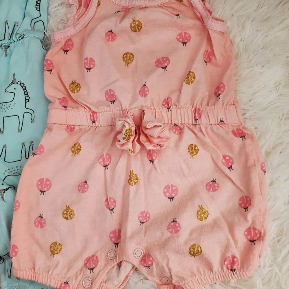 Baby Girl's Set of 2 6M Rompers